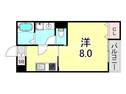 ブルーム(1K/1階)の間取り写真