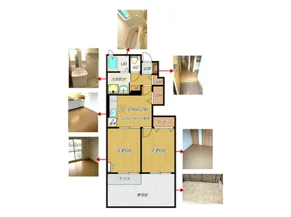 ブリーゼ佐藤(2DK/1階)の間取り写真