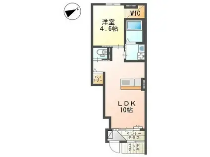 メゾン・ココ岩波(1LDK/1階)の間取り写真