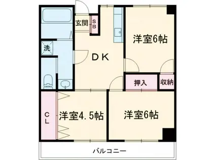 第2みずほビルディング(3DK/3階)の間取り写真