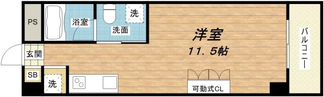 WK TAMATSUKURI(ワンルーム/2階)の間取り写真