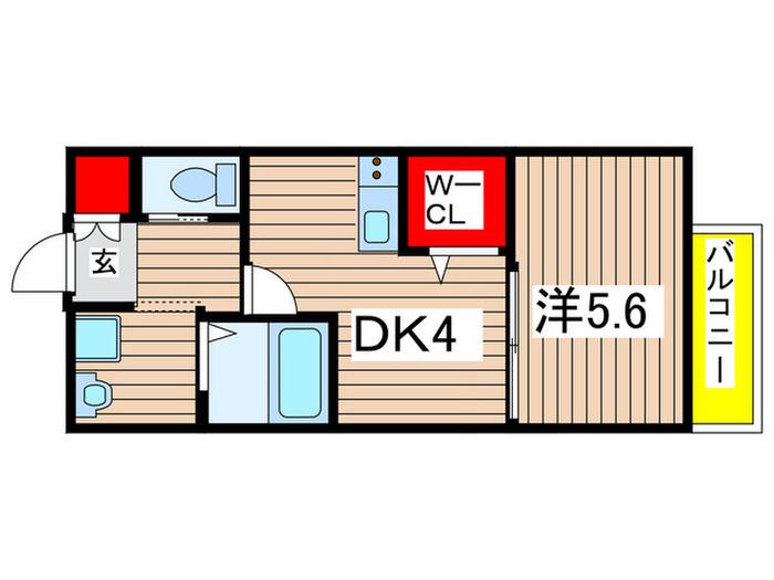 シャルコートSOGA(1DK/2階)の間取り写真