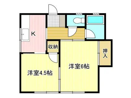 ベストハイツ(2K/2階)の間取り写真