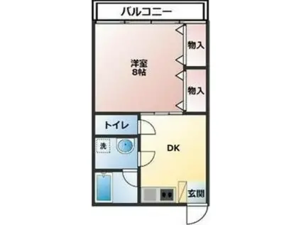 ソワサントUTR.I(1DK/3階)の間取り写真