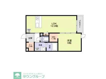 中野区野方4丁目計画(1LDK/1階)の間取り写真