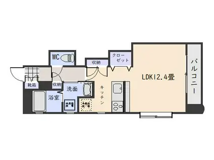 ネオアクシス西田(ワンルーム/5階)の間取り写真