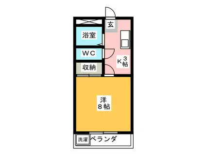 コーポ810(1K/2階)の間取り写真