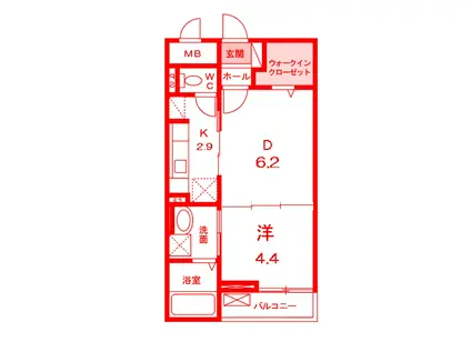 サクセス あざみ野南(1LDK/1階)の間取り写真