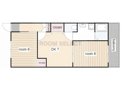 森彦第二コーポラス(2DK/2階)の間取り写真