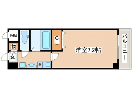 エスポワール三宮PARTII(1K/8階)の間取り写真