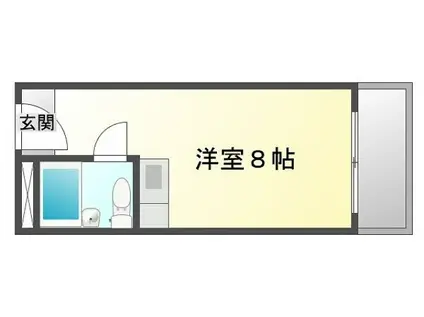 ビスタ緑地I(ワンルーム/3階)の間取り写真