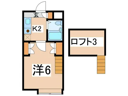 シティパレス諏訪II(1K/1階)の間取り写真