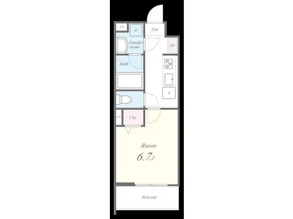 アール シティー(1K/3階)の間取り写真