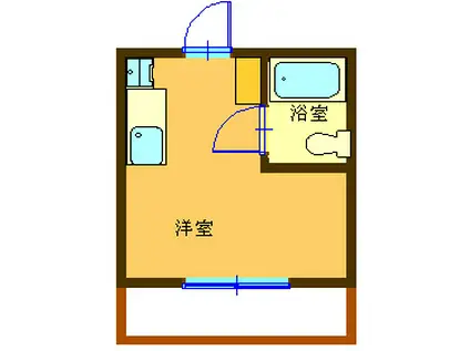 村上ハイツPART1(ワンルーム/1階)の間取り写真