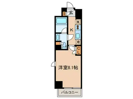 シエル武蔵小杉(1K/5階)の間取り写真