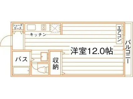 中町ハウス(ワンルーム/2階)の間取り写真