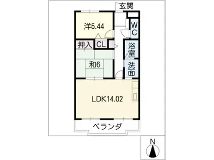 YOKOI HOUSEVII(2LDK/2階)の間取り写真