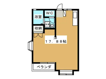 東海コーポレーションB(1LDK/1階)の間取り写真