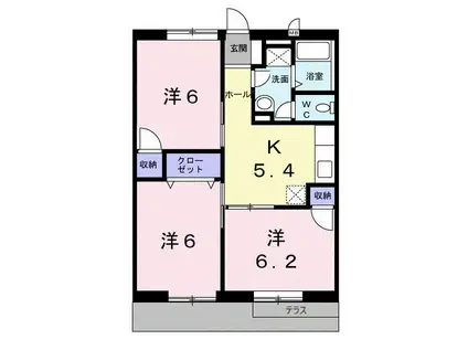 コーポY・KII(3K/1階)の間取り写真