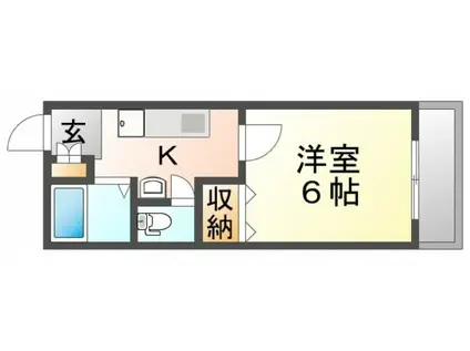 メゾンTH山本(1K/2階)の間取り写真