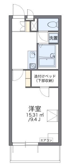 レオパレス加島サザンフェイス(1K/4階)の間取り写真