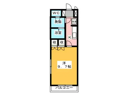 エスプリド伎倍(1K/2階)の間取り写真