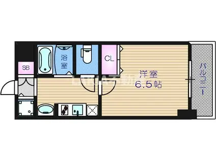 プレサンス 中之島公園グラシア(1K/13階)の間取り写真
