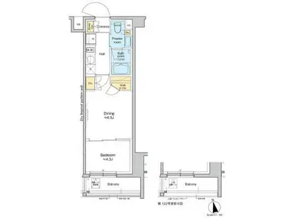 RESIDENCE KOENJI(1DK/1階)の間取り写真