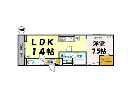 アニヴェルセル(1LDK/3階)の間取り写真