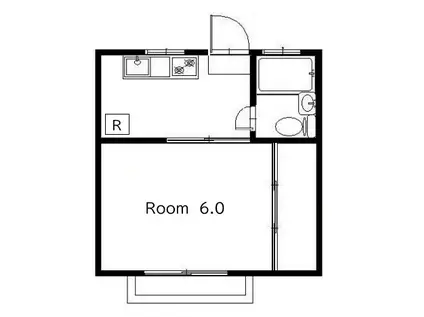 コスモハイツ(1K/1階)の間取り写真