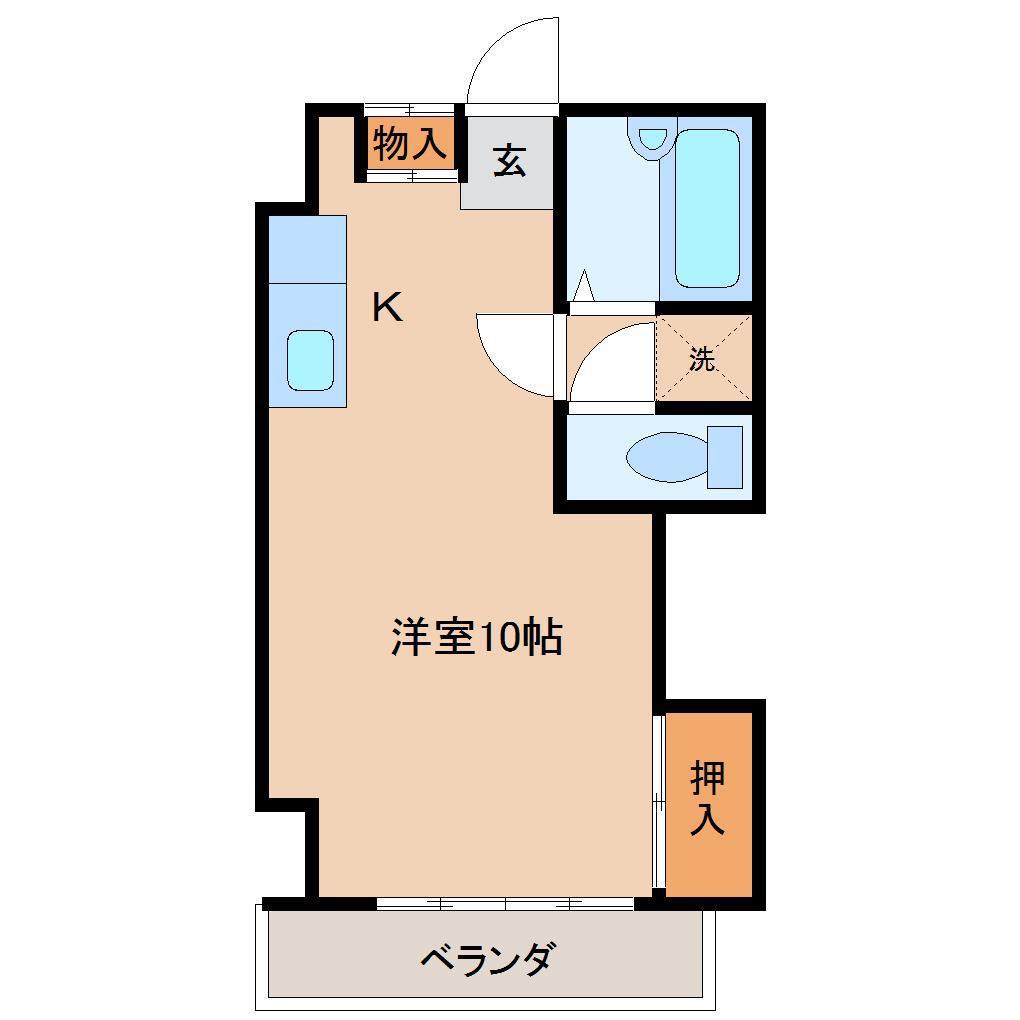 アメニティハウス(ワンルーム/4階)の間取り写真