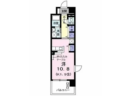 昭島コートエレガンスF(ワンルーム/5階)の間取り写真