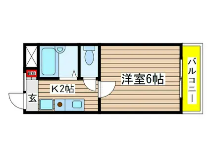 WJ・W-8ビル(1K/4階)の間取り写真