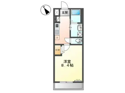 グラン テゾーロ(1K/2階)の間取り写真