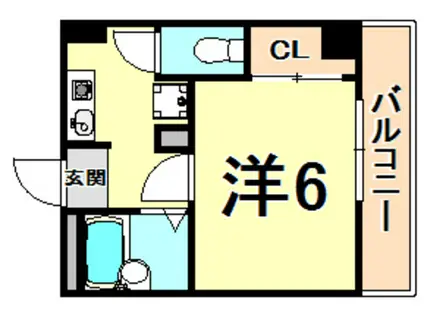 リッツメイト(1K/4階)の間取り写真