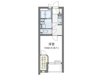 ミランダエレガンスII(1K/1階)の間取り写真