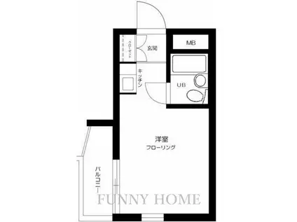 ネオハイシティ豪徳寺(ワンルーム/2階)の間取り写真