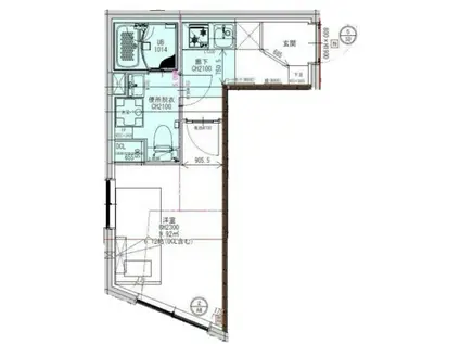 OHANA白楽(1K/3階)の間取り写真