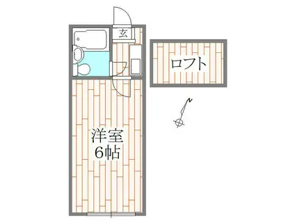 ソレイユ板橋(1K/2階)の間取り写真