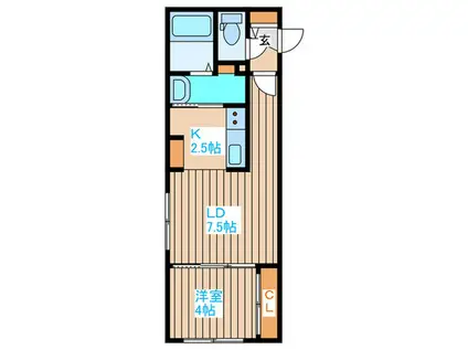 F-WORKS南郷(1LDK/3階)の間取り写真