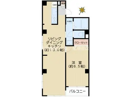 春日コートハウス(1LDK/2階)の間取り写真