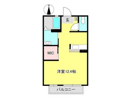 メゾン市川仲田(ワンルーム/1階)の間取り写真