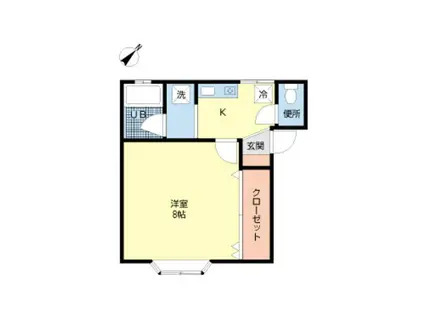 サンセベリアA(1K/2階)の間取り写真