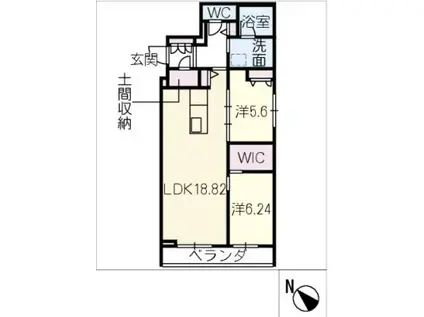 ブリリアントコート(2LDK/2階)の間取り写真