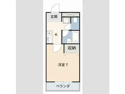 HOUSE KIII(1K/3階)の間取り写真