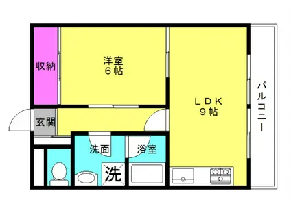 センチュリー一色(1LDK/1階)の間取り写真