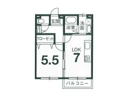 SMART HOME(1DK/2階)の間取り写真
