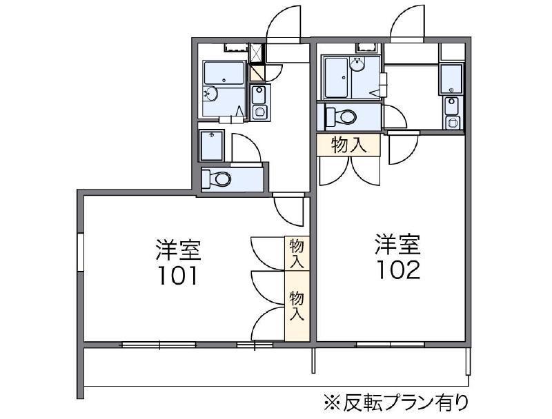 レオパレス喜多荘(1K/1階)の間取り写真