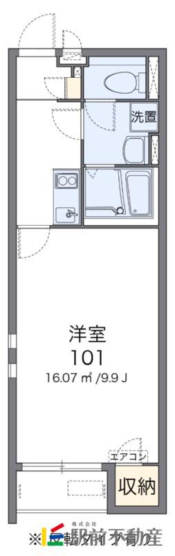 クレイノHARU(1K/1階)の間取り写真