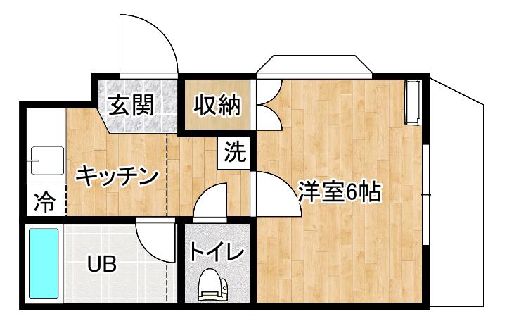 923倶楽部ハウス(1K/1階)の間取り写真